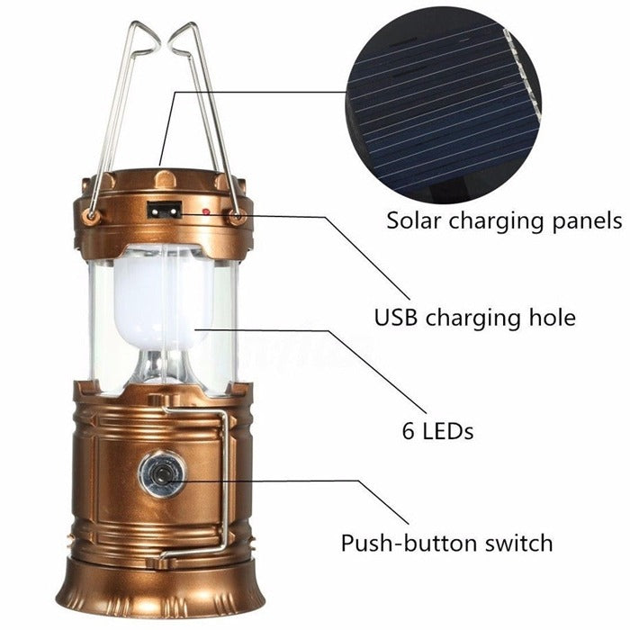 Portable LED Camping Lantern – Rechargeable Emergency Light, Outdoor Hanging Lamp & Flashlight