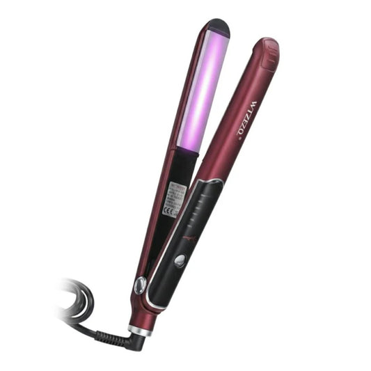 WEZO WT-622 Hair Straightener & Curling Iron – Ceramic Flat Iron, Fast Heating Styling Tool
