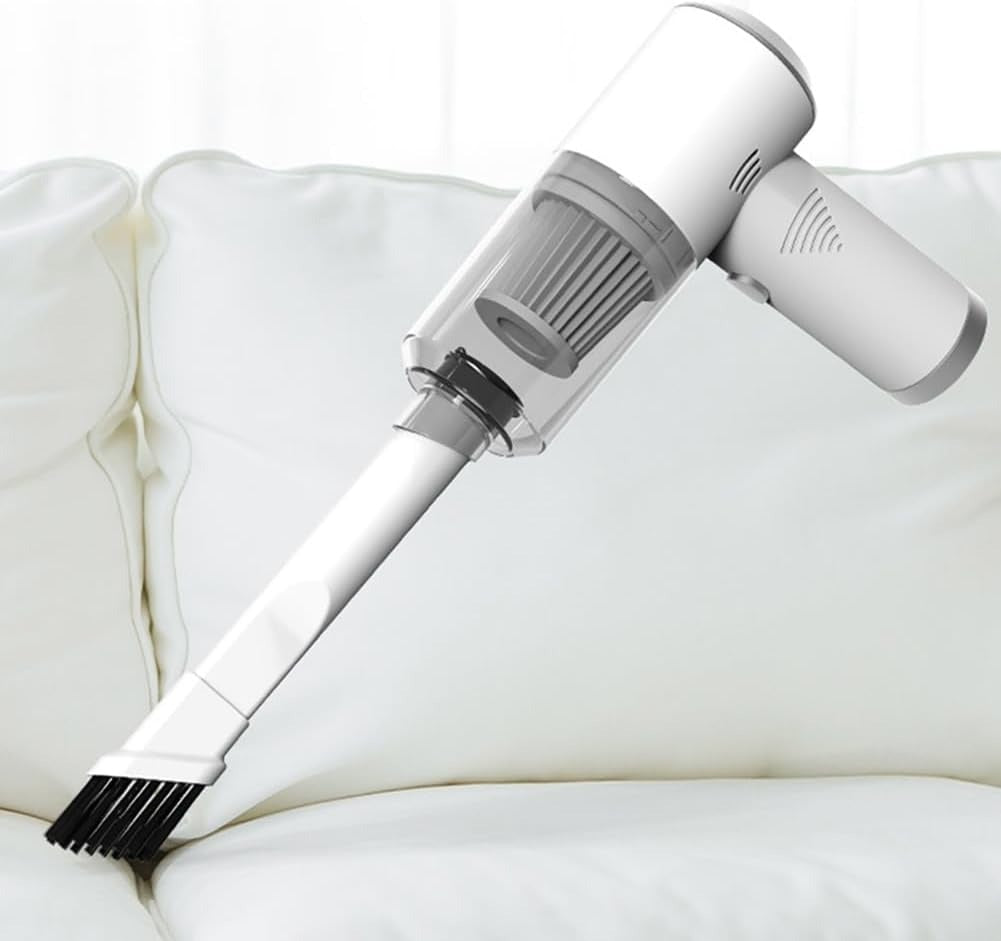 Cordless Handheld Vacuum Cleaner – Portable Mini Vacuum with Crevice & Brush Attachments