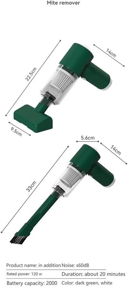 Cordless Handheld Vacuum Cleaner – Portable Mini Vacuum with Crevice & Brush Attachments