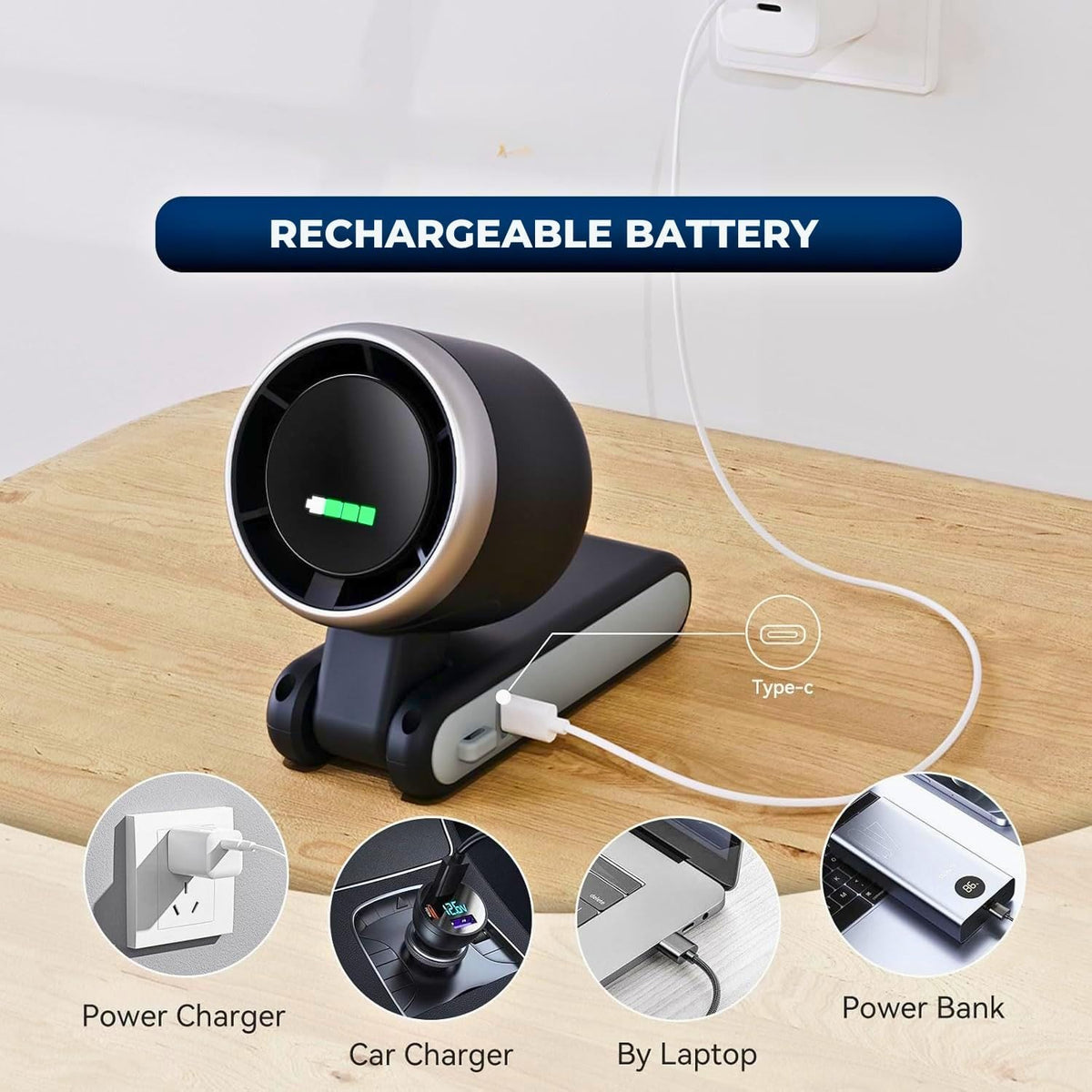 Rechargeable Electric Air Duster & Mini Handheld Blower – Cordless Compressed Air Cleaner