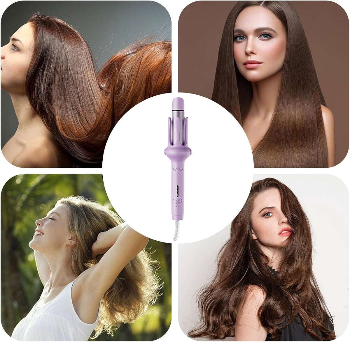 Automatic Hair Curler 3-Barrel Curling Iron – Portable Hair Waver & Styling Tool for Defined Curls