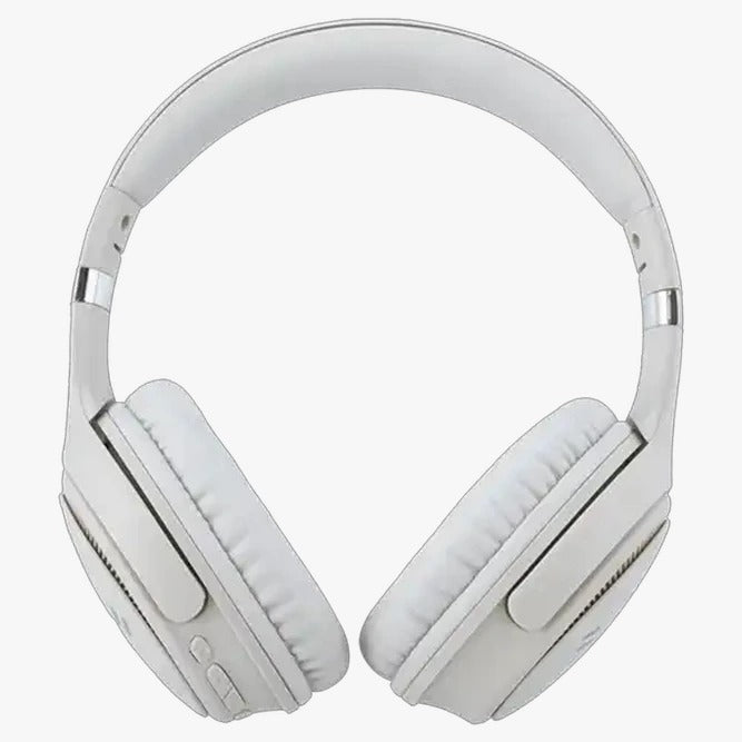Wireless Bluetooth Headphones Over Ear, Foldable Stereo Headset with Soft Cushions – White