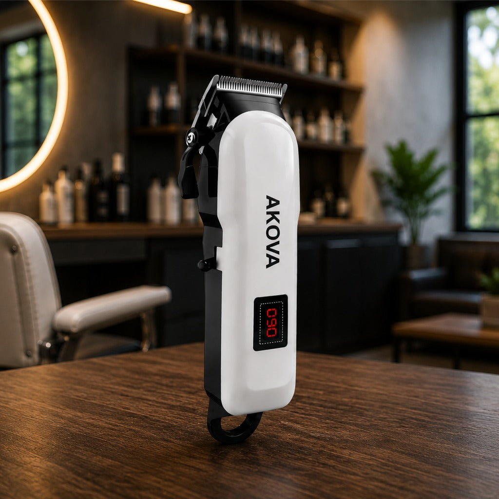 AKOVA AK-809A Professional Hair Clipper – Cordless Rechargeable Trimmer with Adjustable Blade